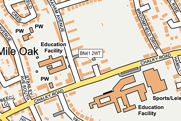 BN41 2WT map - OS OpenMap – Local (Ordnance Survey)