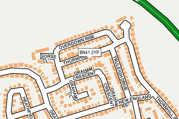 BN41 2YP map - OS OpenMap – Local (Ordnance Survey)