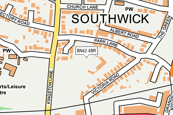 BN42 4BR map - OS OpenMap – Local (Ordnance Survey)