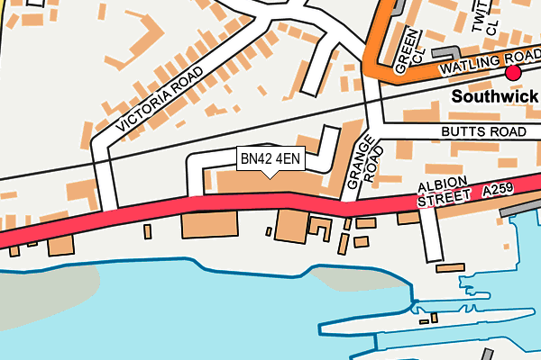 BN42 4EN map - OS OpenMap – Local (Ordnance Survey)