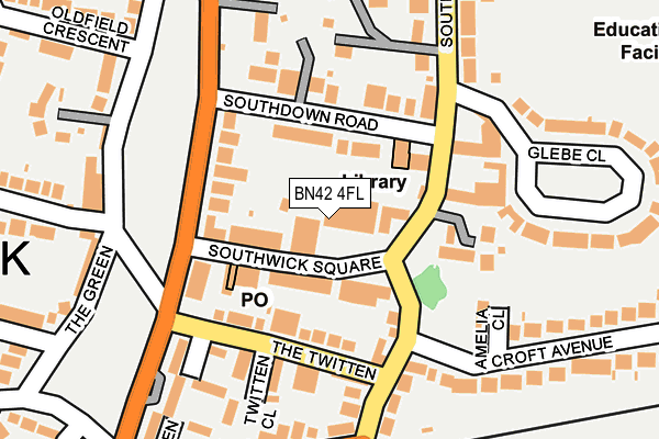 BN42 4FL map - OS OpenMap – Local (Ordnance Survey)