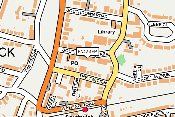 BN42 4FP map - OS OpenMap – Local (Ordnance Survey)