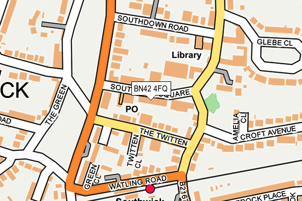BN42 4FQ map - OS OpenMap – Local (Ordnance Survey)