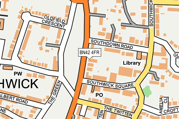 BN42 4FR map - OS OpenMap – Local (Ordnance Survey)