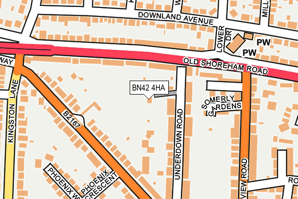 BN42 4HA map - OS OpenMap – Local (Ordnance Survey)