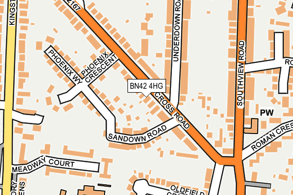 BN42 4HG map - OS OpenMap – Local (Ordnance Survey)