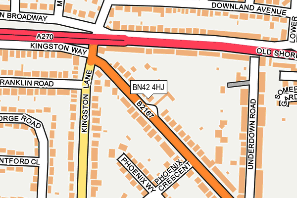 BN42 4HJ map - OS OpenMap – Local (Ordnance Survey)