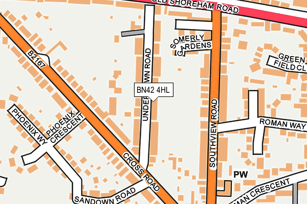 BN42 4HL map - OS OpenMap – Local (Ordnance Survey)