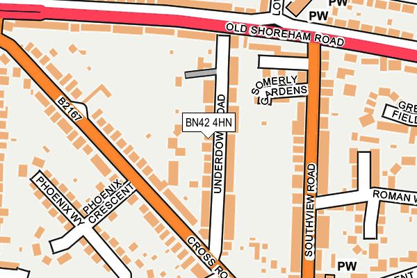 BN42 4HN map - OS OpenMap – Local (Ordnance Survey)