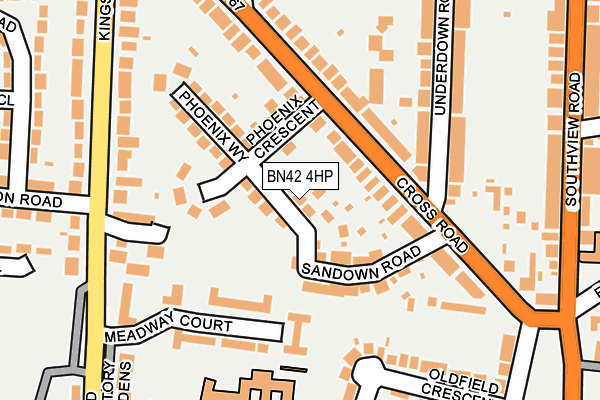 BN42 4HP map - OS OpenMap – Local (Ordnance Survey)