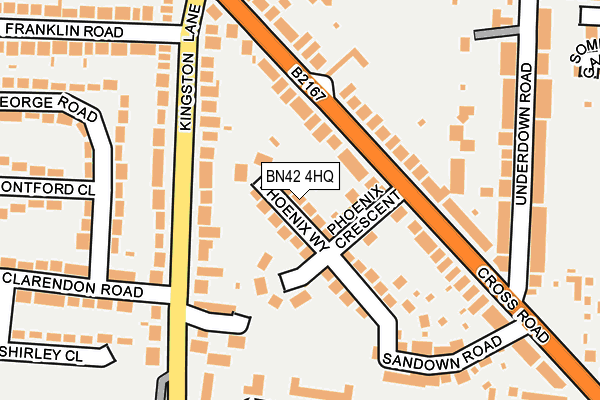 BN42 4HQ map - OS OpenMap – Local (Ordnance Survey)