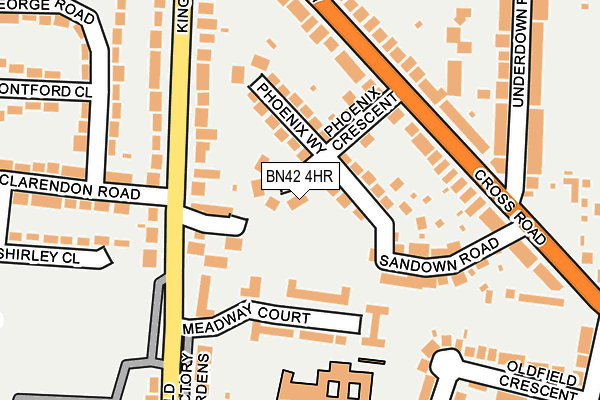 BN42 4HR map - OS OpenMap – Local (Ordnance Survey)