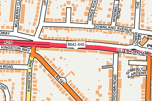 BN42 4HS map - OS OpenMap – Local (Ordnance Survey)