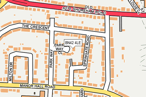 BN42 4LE map - OS OpenMap – Local (Ordnance Survey)