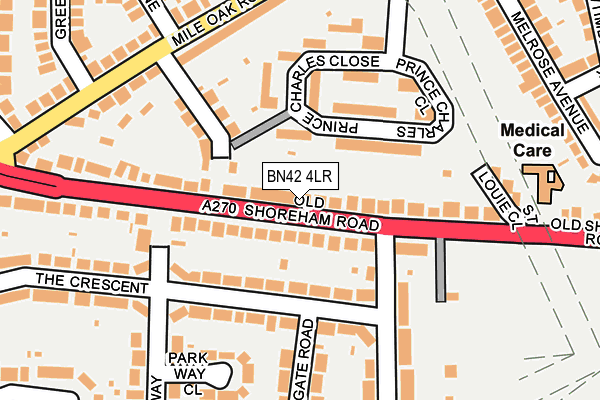 BN42 4LR map - OS OpenMap – Local (Ordnance Survey)