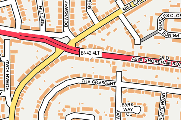 BN42 4LT map - OS OpenMap – Local (Ordnance Survey)