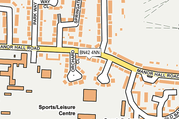 BN42 4NN map - OS OpenMap – Local (Ordnance Survey)