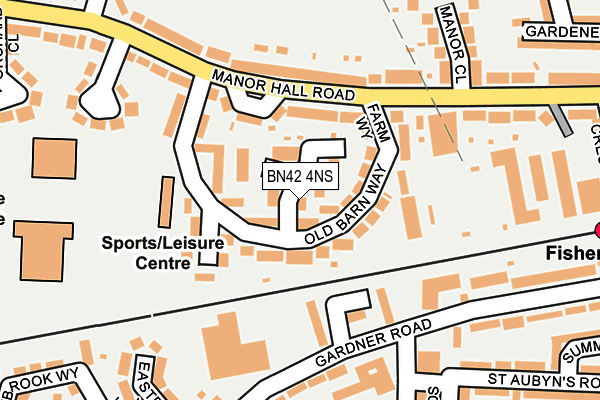 BN42 4NS map - OS OpenMap – Local (Ordnance Survey)