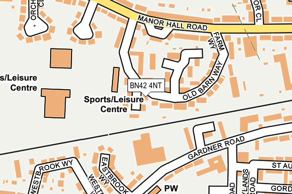 BN42 4NT map - OS OpenMap – Local (Ordnance Survey)