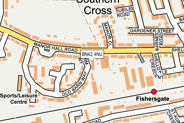 BN42 4NU map - OS OpenMap – Local (Ordnance Survey)