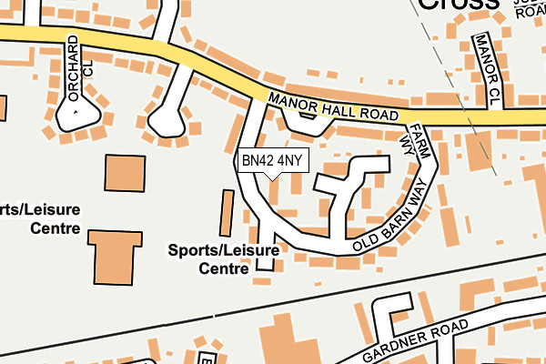 BN42 4NY map - OS OpenMap – Local (Ordnance Survey)