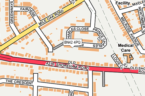 BN42 4PQ map - OS OpenMap – Local (Ordnance Survey)