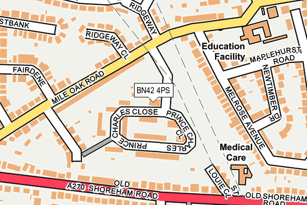 BN42 4PS map - OS OpenMap – Local (Ordnance Survey)