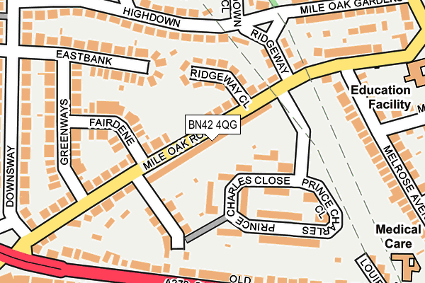 BN42 4QG map - OS OpenMap – Local (Ordnance Survey)
