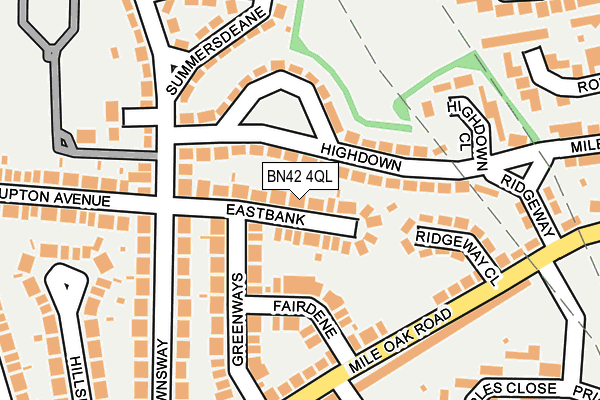 BN42 4QL map - OS OpenMap – Local (Ordnance Survey)
