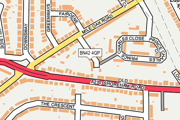 BN42 4QP map - OS OpenMap – Local (Ordnance Survey)