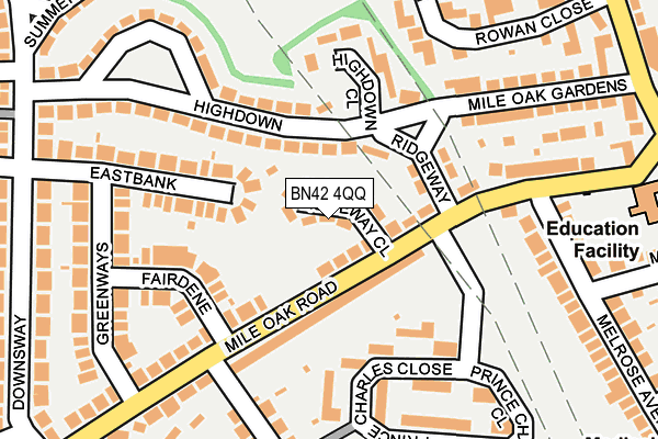 BN42 4QQ map - OS OpenMap – Local (Ordnance Survey)