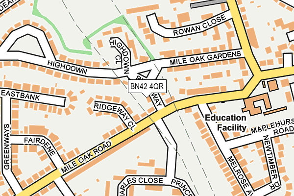BN42 4QR map - OS OpenMap – Local (Ordnance Survey)