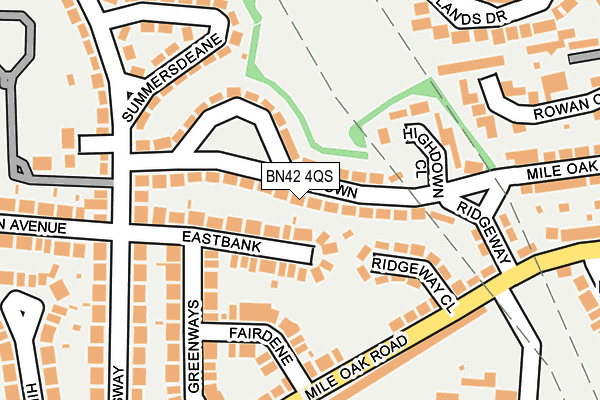BN42 4QS map - OS OpenMap – Local (Ordnance Survey)