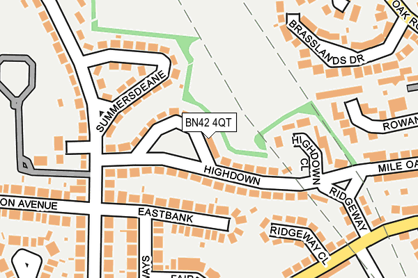BN42 4QT map - OS OpenMap – Local (Ordnance Survey)