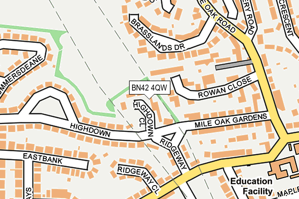 BN42 4QW map - OS OpenMap – Local (Ordnance Survey)