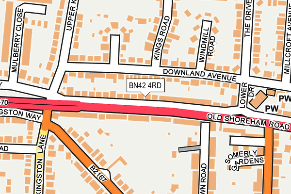 BN42 4RD map - OS OpenMap – Local (Ordnance Survey)