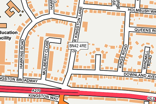 BN42 4RE map - OS OpenMap – Local (Ordnance Survey)