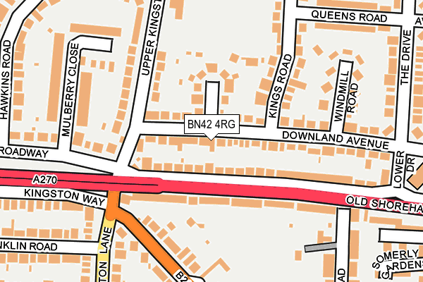 BN42 4RG map - OS OpenMap – Local (Ordnance Survey)