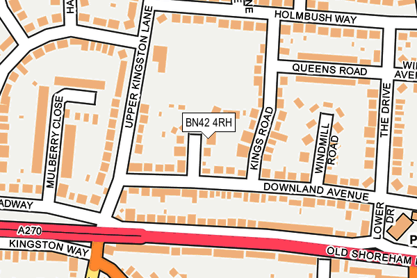 BN42 4RH map - OS OpenMap – Local (Ordnance Survey)