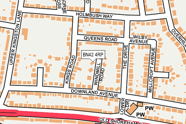 BN42 4RP map - OS OpenMap – Local (Ordnance Survey)