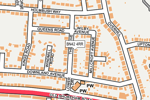 BN42 4RR map - OS OpenMap – Local (Ordnance Survey)