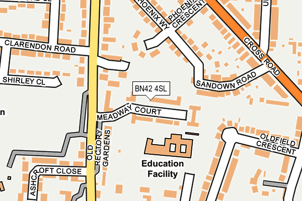 BN42 4SL map - OS OpenMap – Local (Ordnance Survey)