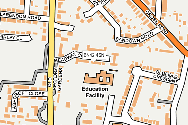 BN42 4SN map - OS OpenMap – Local (Ordnance Survey)