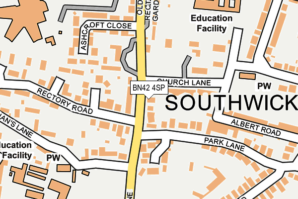 BN42 4SP map - OS OpenMap – Local (Ordnance Survey)