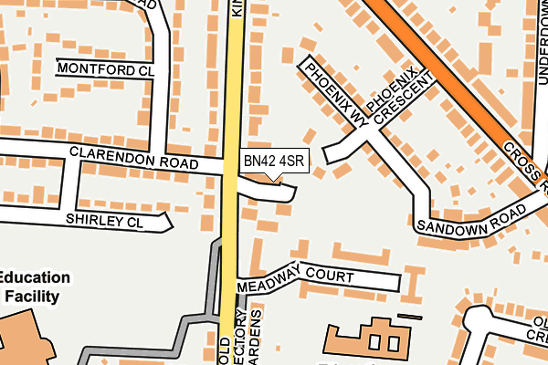 BN42 4SR map - OS OpenMap – Local (Ordnance Survey)