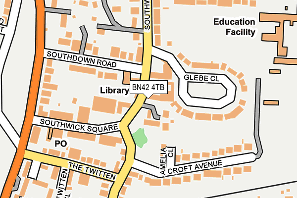 BN42 4TB map - OS OpenMap – Local (Ordnance Survey)