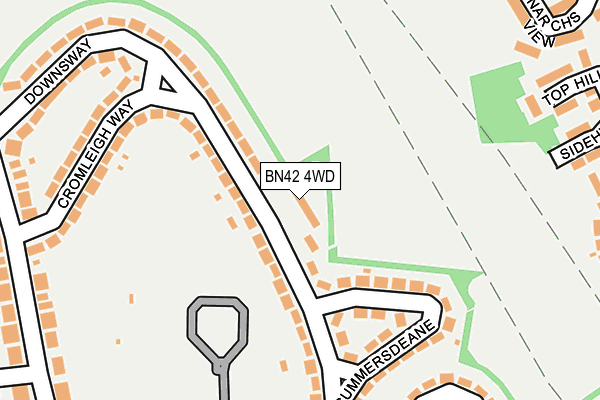 BN42 4WD map - OS OpenMap – Local (Ordnance Survey)