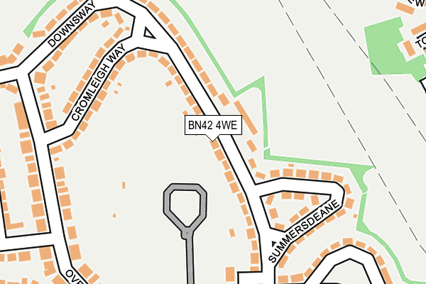 BN42 4WE map - OS OpenMap – Local (Ordnance Survey)