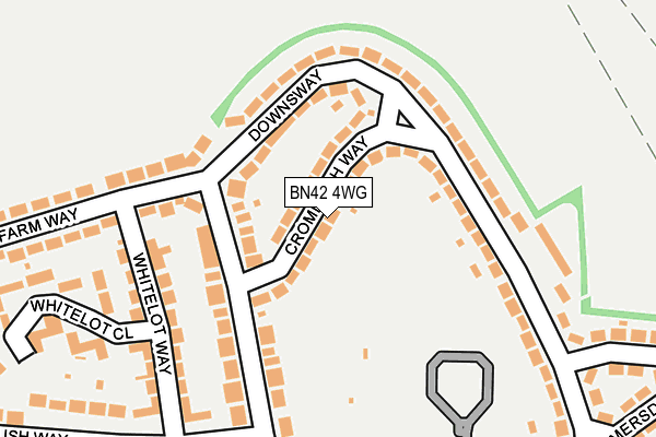 BN42 4WG map - OS OpenMap – Local (Ordnance Survey)