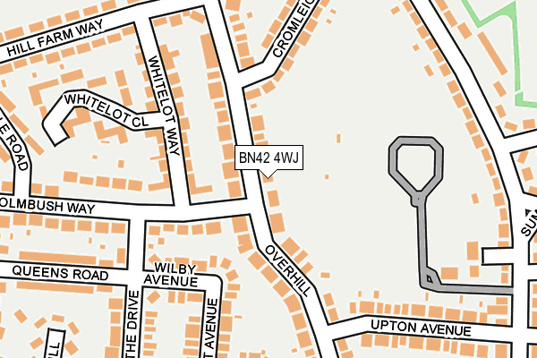 BN42 4WJ map - OS OpenMap – Local (Ordnance Survey)